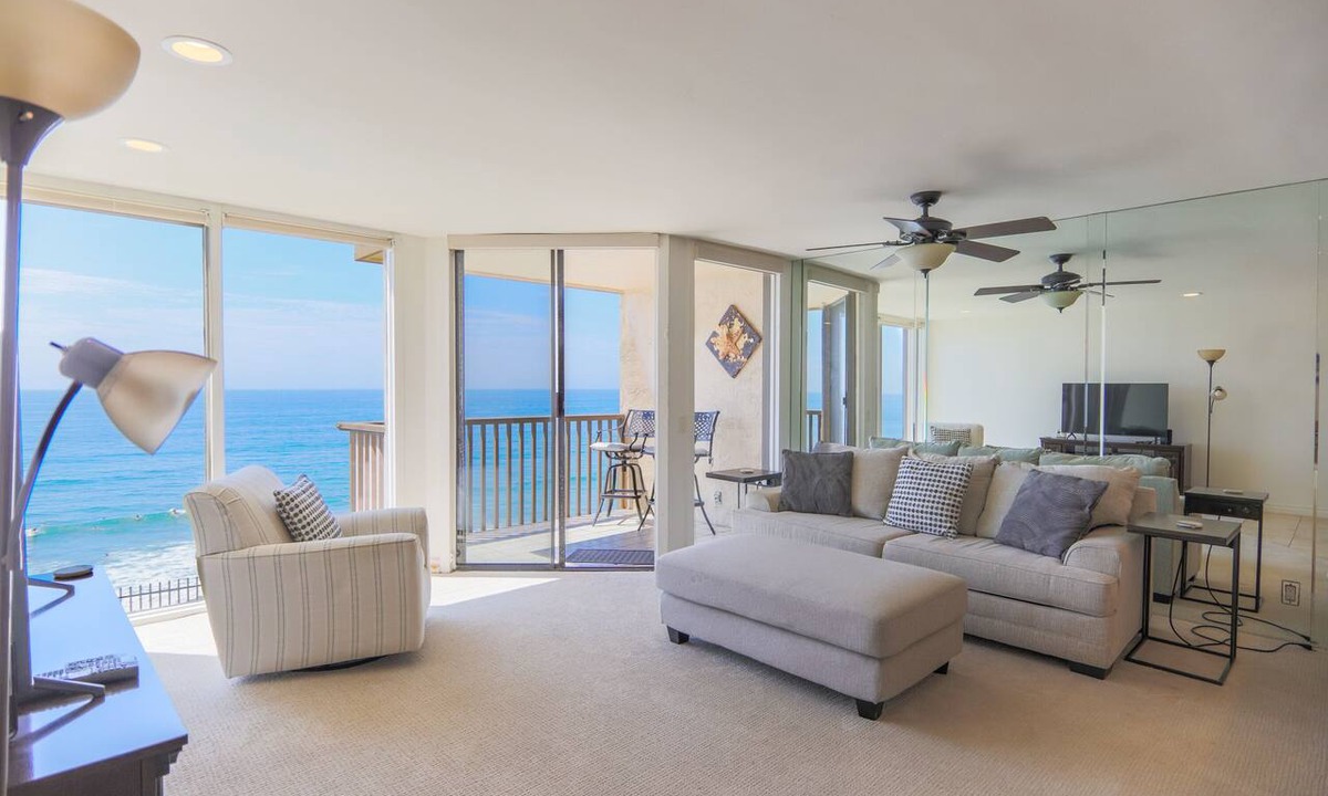 Solana Beach Condo | A Shore Thing! Prime oceanfront location with unobstructed sunset views