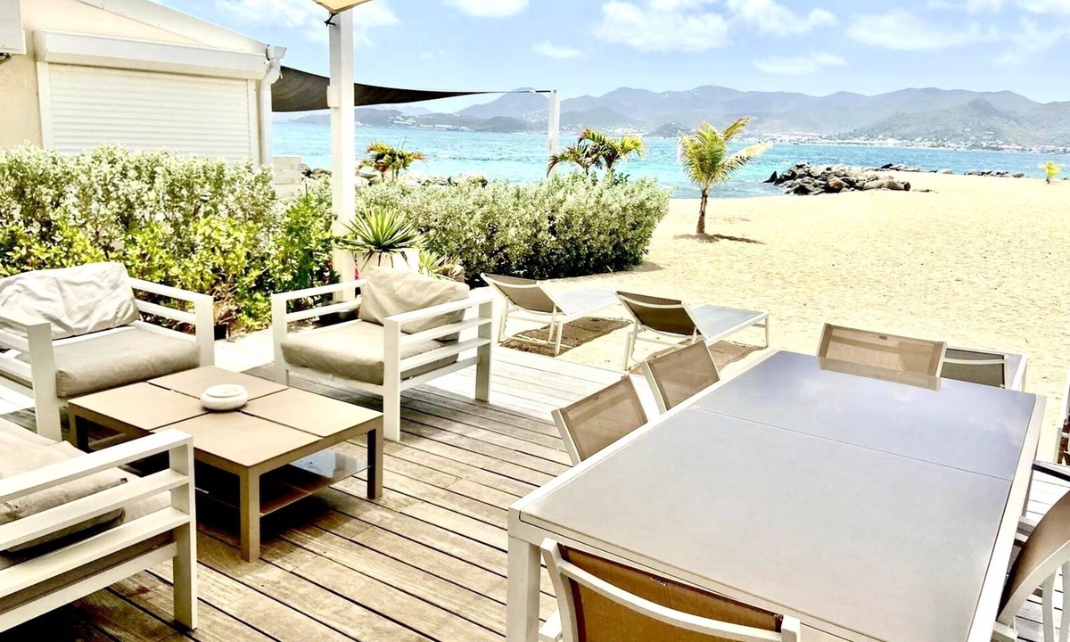 Nettle Bay Villa | SXM Luxury Beachfront Condo On The Beach sea view Tropical Garden Pools Tennis