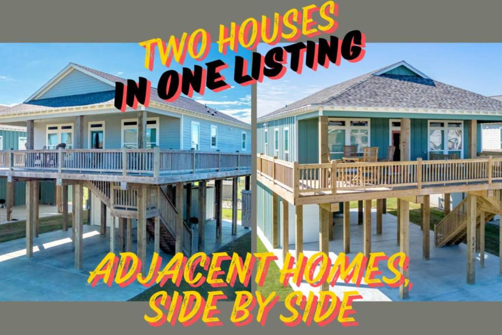 Crystal Beach House | Two Adjacent Cabins Sleeps 18