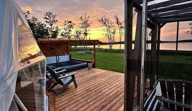 Luxury Domes Overlooking Beautiful Pomquet Beach in Nova Scotia