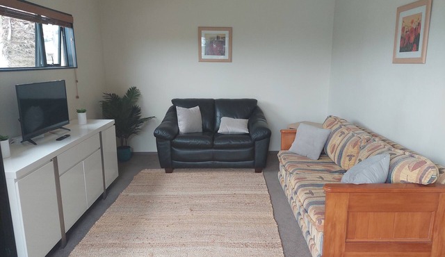 Self contained 1 bedroom. Livingroom doubles as bedroom with pullout double bed.