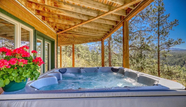 Tubing Promo! Stunning Views, Private Hot Tub, Wraparound Deck, and Close to Wolf Creek Ski Area!